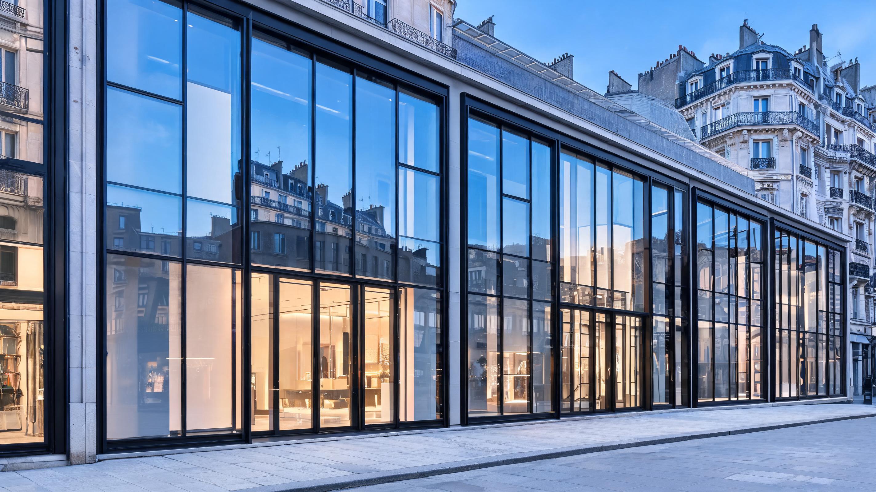 Façade & vitrine de magasin aluminium
